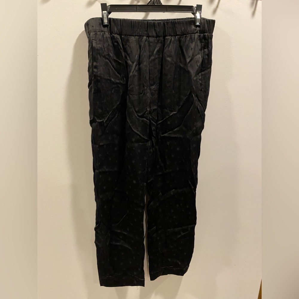Tara Jarmon star print black silky pants